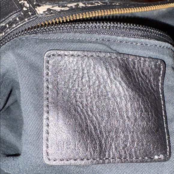 Coach Bleecker 2-tone python black/  white satchel shoulder bag  Italian leather - Picture 17 of 17